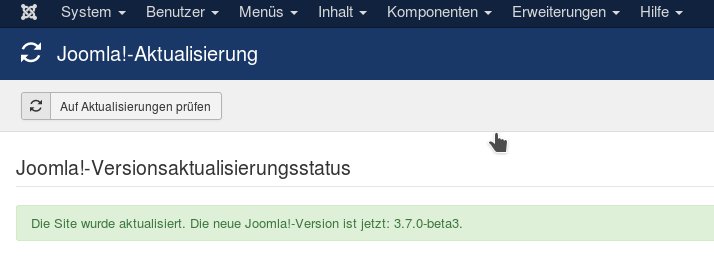 Joomla v3.7 Update
