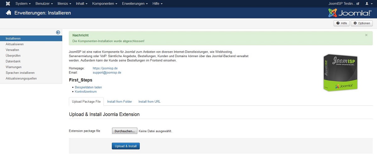 JoomISP Installation