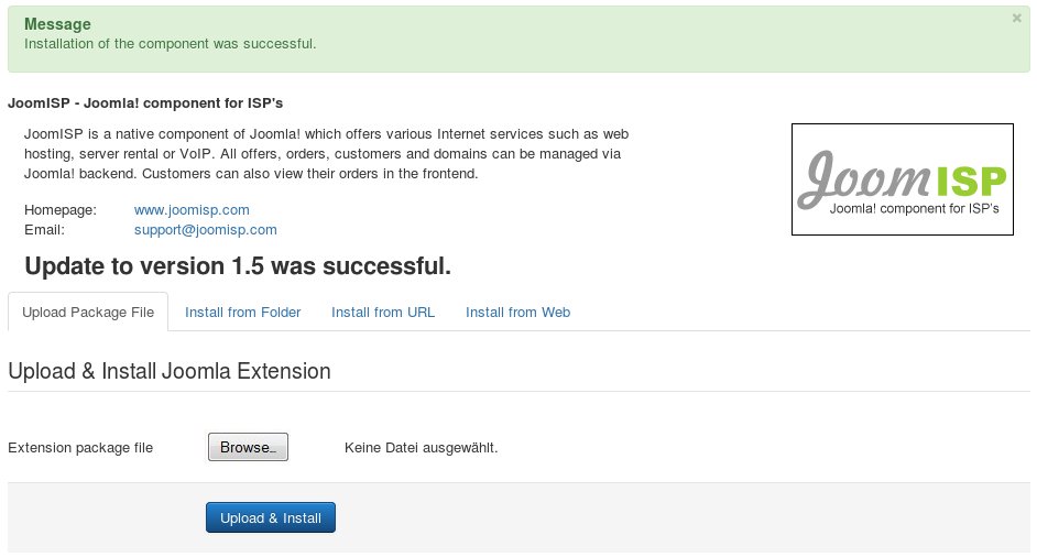 en joomisp installation success